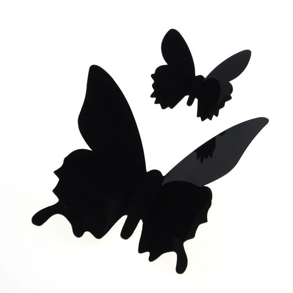 Real Wall Stickers Diy Stickers Free Shipping 36pcs 18big + 18 Pvc 3d Butterfly Tatoos Wall Sticker Home Decoration Decals