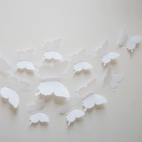 Real Wall Stickers Diy Stickers Free Shipping 36pcs 18big + 18 Pvc 3d Butterfly Tatoos Wall Sticker Home Decoration Decals