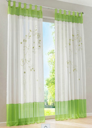 USA Pastoral embroidered sheer curtains / screens / living room / den / bedroom / Tab top 55"*96"  2PCS/lot