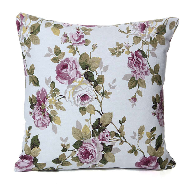 2016 Hot! Canvas Square Pillow Case Soft Pillowcase For Home Bedroom Office Flower Pattern