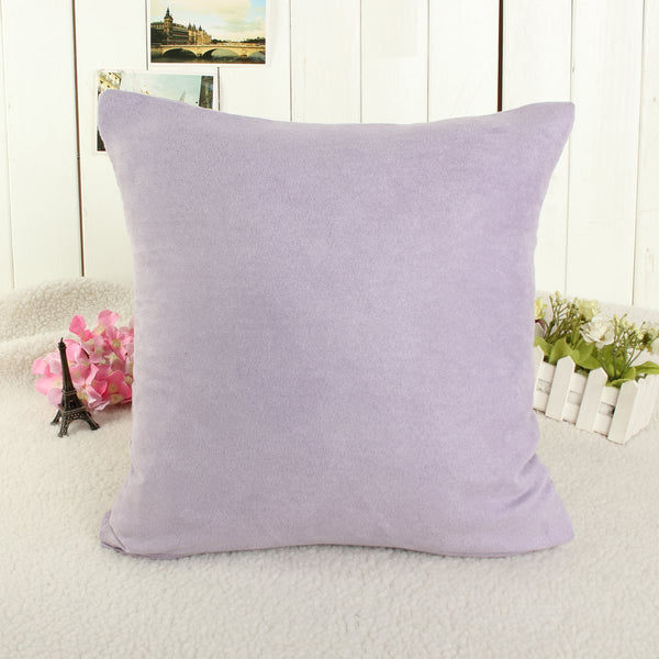 Fashion Candy Color Pillow Case Soft Micro Suede Cover Bedroom Throw Pillowcase Home Bed Supplies 40x40cm