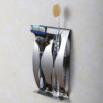 Stainless steel wall mount toothbrush holder 3 position Self-adhesive tooth brush Organizer box bathroom accessories