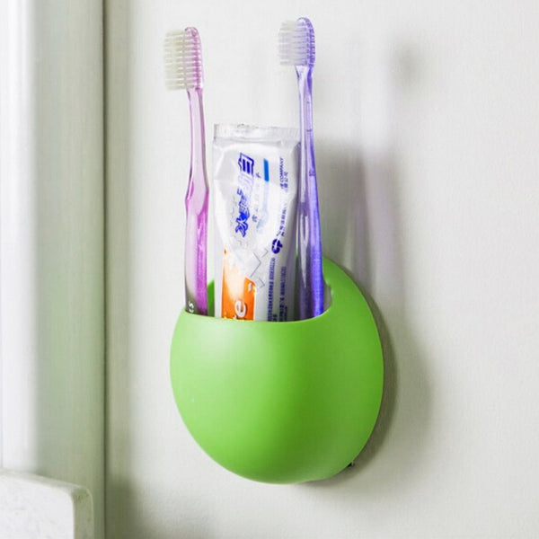 Cute Eggs Design Toothbrush Holder Suction Hooks Cups Organizer Bathroom Accessories Toothbrush Holder Cup Wall Mount Sucker