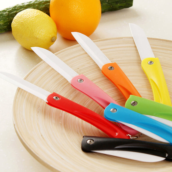 Folding ceramic knife for fruit vegetable sushi Eco free faca de ceramica kitchen knives cooking tools Novelty households