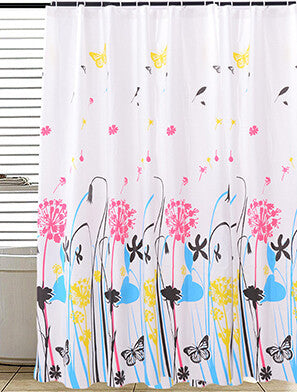 Fashion Home decoration Butterfly bathroom shower curtain Waterproof moldproof bath curtain180*200cm With 12 Hooks FREE SHIPPING