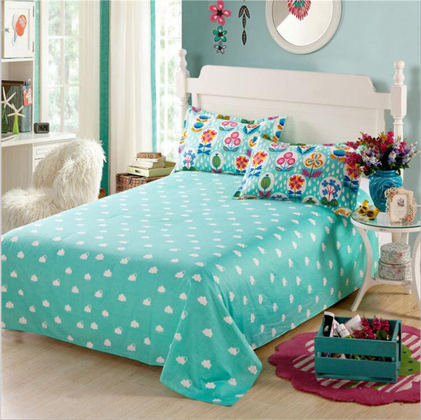 2016 Hot 100%cotton sheets Bed Linen Cotton dobby Solid Satin King Size Bedsheet