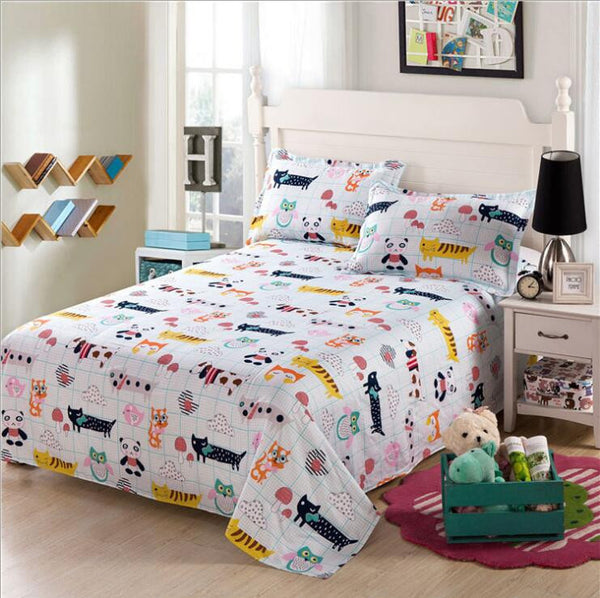 2016 Hot 100%cotton sheets Bed Linen Cotton dobby Solid Satin King Size Bedsheet