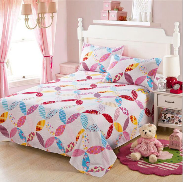 2016 Hot 100%cotton sheets Bed Linen Cotton dobby Solid Satin King Size Bedsheet