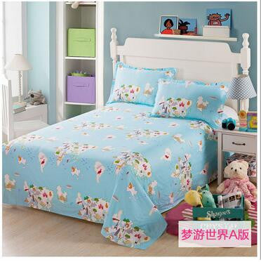 2016 Hot 100%cotton sheets Bed Linen Cotton dobby Solid Satin King Size Bedsheet