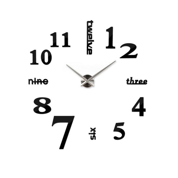 2016 new arrival quartz diy modern clocks needle acrylic watches big wall clock mirror sticker living room decor free shipping