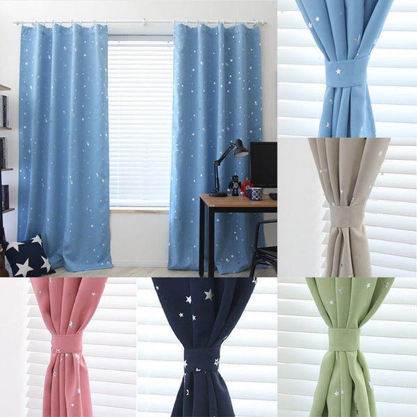 139cm x190cm  Star Kids Child Bedroom curtains with 5 colors Blackout Thermal Solid Window Curtain For Living room Decor